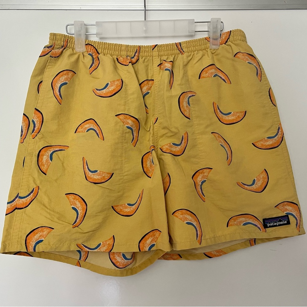 Patagonia Yellow and Orange Men's Baggies Shorts